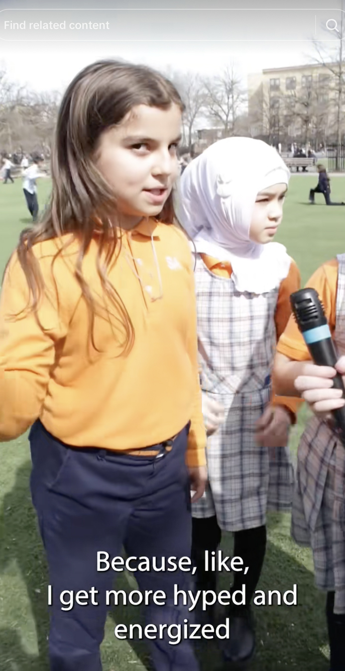 a girl says she loves soccer because it gets her more hyped